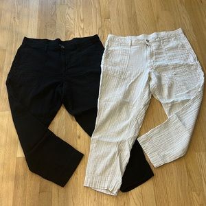 2 Pairs of Old Navy Carpenter Style Linen Pants